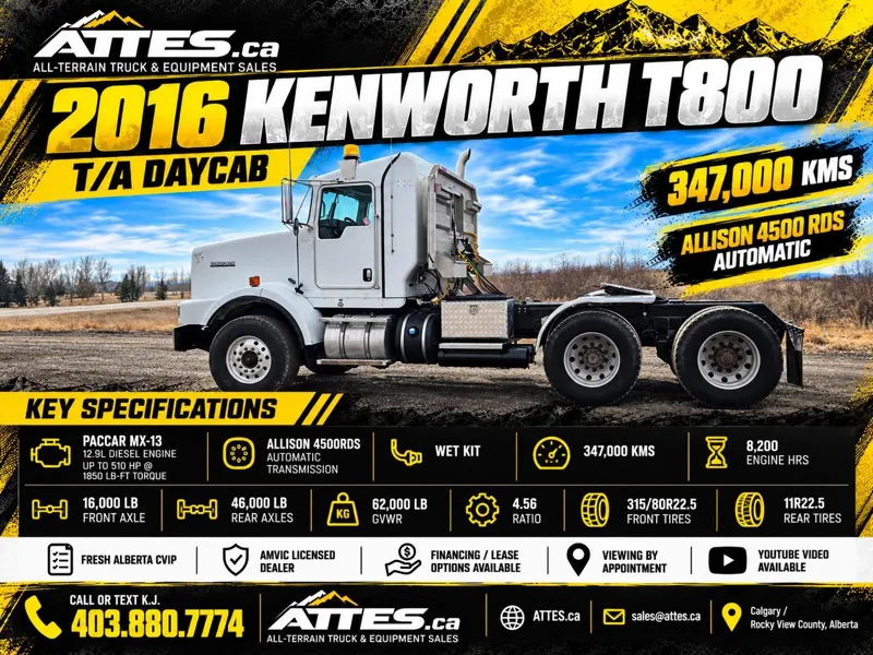 2016 KENWORTH T800